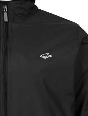 Gadon Zip Through Harrington Jacket in Black  - Le Shark