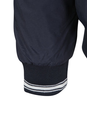 Gadon Zip Through Harrington Jacket in Midnight Blue - Le Shark