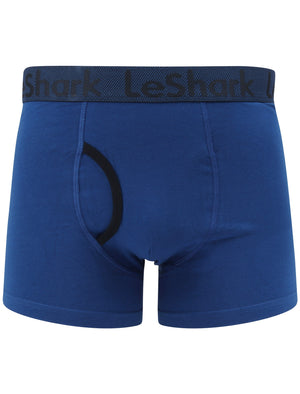 George Street 2 (2 Pack) Boxer Shorts Set in Mazarine Blue / Sky Captain Navy - Le Shark