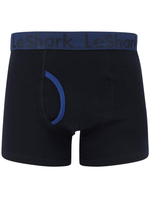 George Street 2 (2 Pack) Boxer Shorts Set in Mazarine Blue / Sky Captain Navy - Le Shark