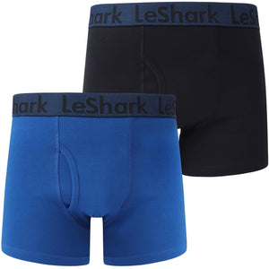 George Street (2 Pack) Boxer Shorts Set True Navy / Olympian Blue - Le Shark
