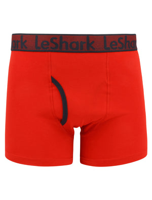 Glasshouse (2 Pack) Sports Boxer Shorts Set in Bijou Blue / Red - Le Shark