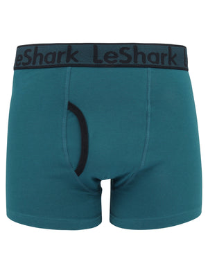 Glasshouse (2 Pack) Sports Boxer Shorts Set in Kingfisher Blue / Grey Marl - Le Shark