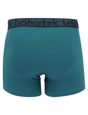 Glasshouse (2 Pack) Sports Boxer Shorts Set in Kingfisher Blue / Grey Marl - Le Shark