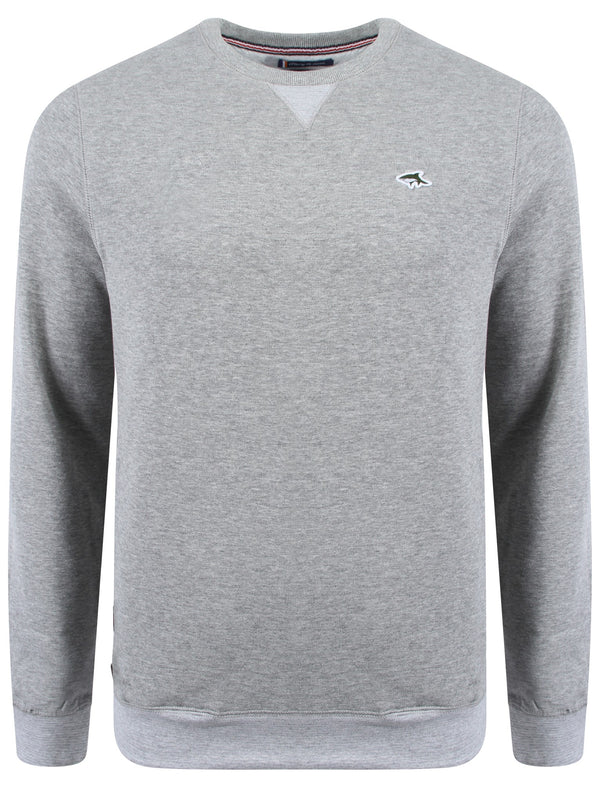 Men's basic grey cotton blend sweat shirt - Le Shark