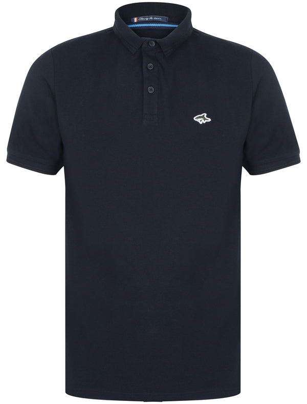 Halkin 2 Pique Polo Shirt In True Navy - Le Shark
