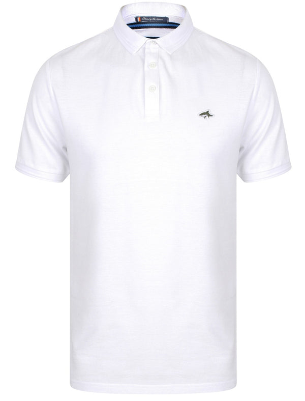 Halkin 2 Pique Polo Shirt In Optic White - Le Shark