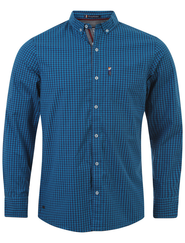 Le Shark Hampstead cotton shirt in Estate Blue