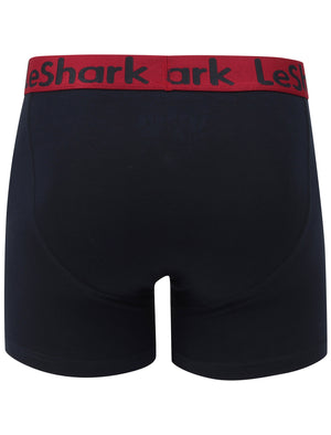 Harv Lake 2 (2 Pack) Boxer Shorts Set in Beet Red / Sky Captain Navy - Le Shark