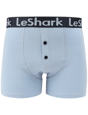 Harv Lake 2 (2 Pack) Boxer Shorts Set in Blue Fog / Sky Captain Navy - Le Shark