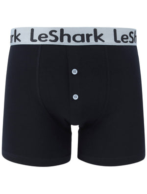 Harv Lake 2 (2 Pack) Boxer Shorts Set in Blue Fog / Sky Captain Navy - Le Shark