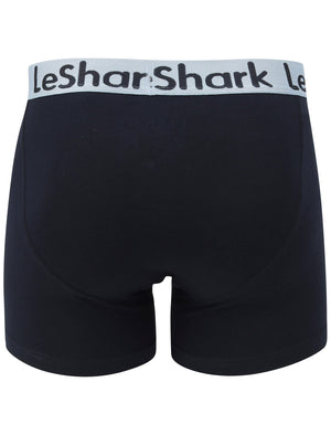 Harv Lake 2 (2 Pack) Boxer Shorts Set in Blue Fog / Sky Captain Navy - Le Shark