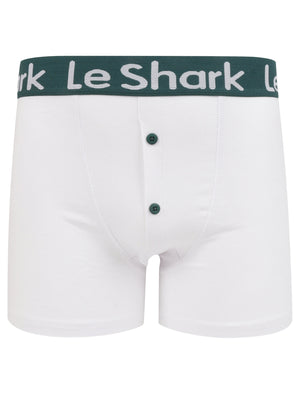 Harv Lake (2 Pack) Boxer Shorts Set In Mediterranea / Optic White - Le Shark