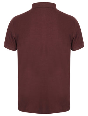 Highway Polo Shirt with Chest Pocket in Deep Aubergine - Le Shark