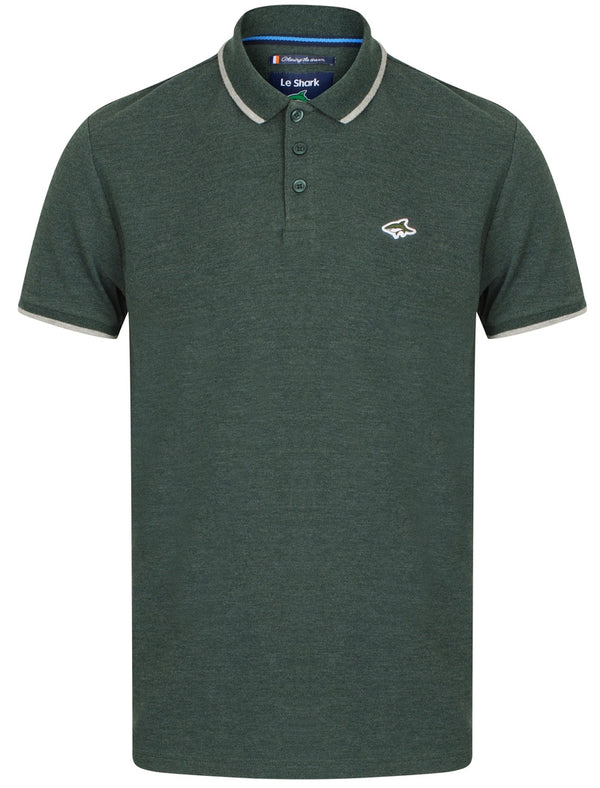 Hoadly 2 Polo Shirt In Green Marl - Le Shark