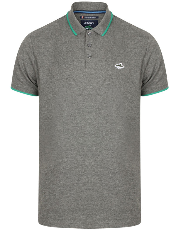 Hoadly 2 Polo Shirt In Mid Grey Marl - Le Shark