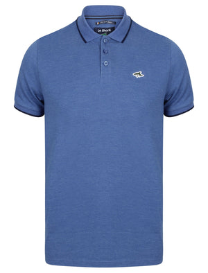 Hobday Polo Shirt in Cornflower Blue Marl - Le Shark