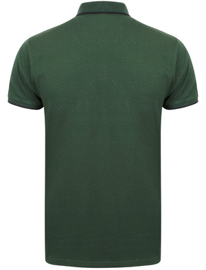 Howard Polka Dot Cotton Polo Shirt In Green - Le Shark