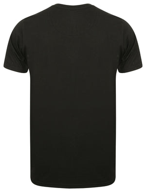 Kensal V Neck Cotton Jersey T-Shirt in Black - Le Shark
