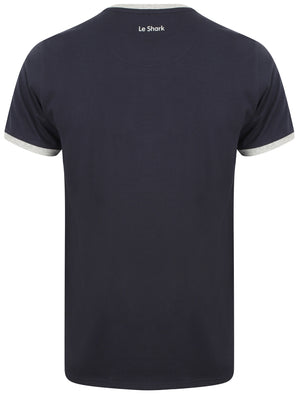 Killick Cotton Crew Neck Ringer T-Shirt In True Navy - Le Shark