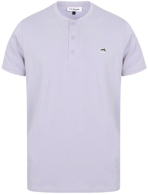 Kingshold Cotton Jersey Henley T-Shirt in Languid Lavender - Le Shark