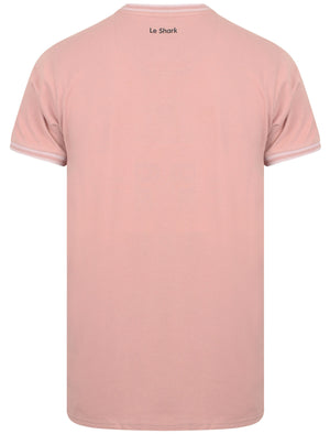 Kingswood Cotton Crew Neck T-Shirt In Dusky Pink - Le Shark