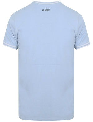 Kingswood Cotton Crew Neck T-Shirt In Placid Blue - Le Shark
