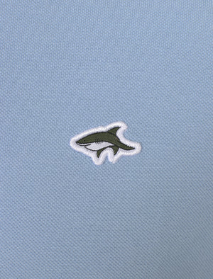 Kingswood Cotton Crew Neck T-Shirt In Placid Blue - Le Shark