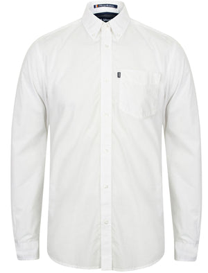 Knowles Cotton Poplin Shirt in Optic White - Le Shark