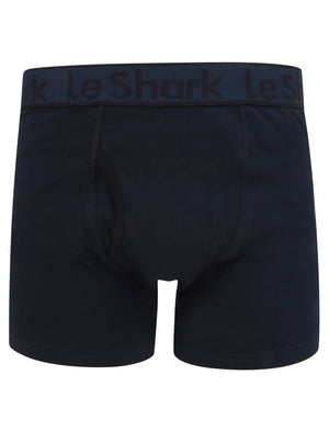 Lake Stan (2 Pack) Sports Boxer Shorts Set in Midnight Blue / Jet Black - Le Shark