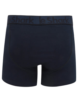 Lake Stan (2 Pack) Sports Boxer Shorts Set in Midnight Blue / Jet Black - Le Shark
