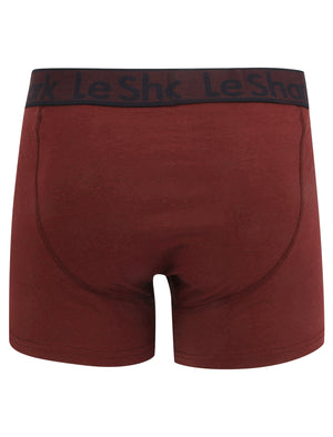 Lake Stan (2 Pack) Sports Boxer Shorts Set in Rioja / Kingfisher Blue- Le Shark