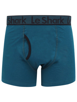 Lake Stan (2 Pack) Sports Boxer Shorts Set in Rioja / Kingfisher Blue- Le Shark