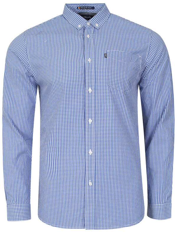 Lambert Gingham Shirt in Ocean - Le Shark