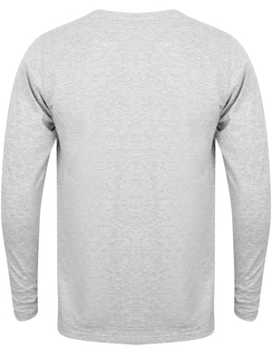 Lambeth Crew Neck Long Sleeve Top in Light Grey Marl - Le Shark