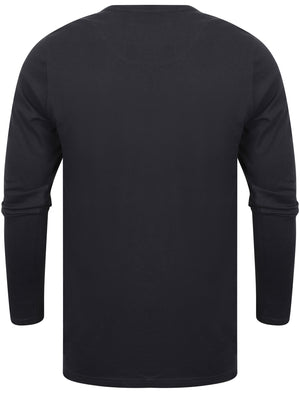 Lanark 2 V Neck Long Sleeve Top in True Navy - Le Shark