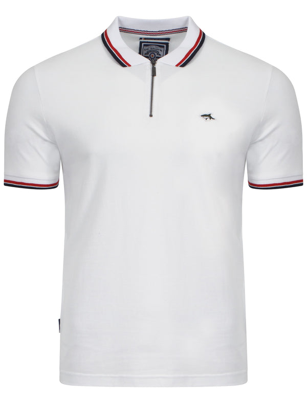 Le Shark Lansdown white polo shirt