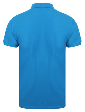 Lax Cotton Pique Polo Shirt In Bright Sky - Le Shark