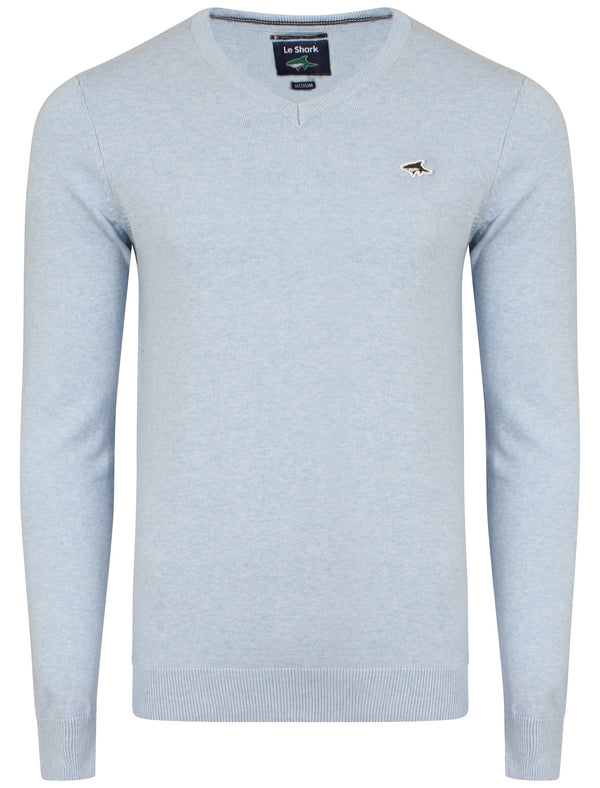 Jumper in Pale Blue Marl - Le Shark
