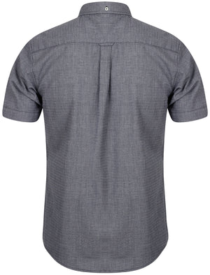 Lindfield Short Sleeved Cotton Shirt In Evening Blue - Le Shark