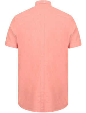 Lisburn Short Sleeve Cotton Shirt In Oxford Orange - Le Shark