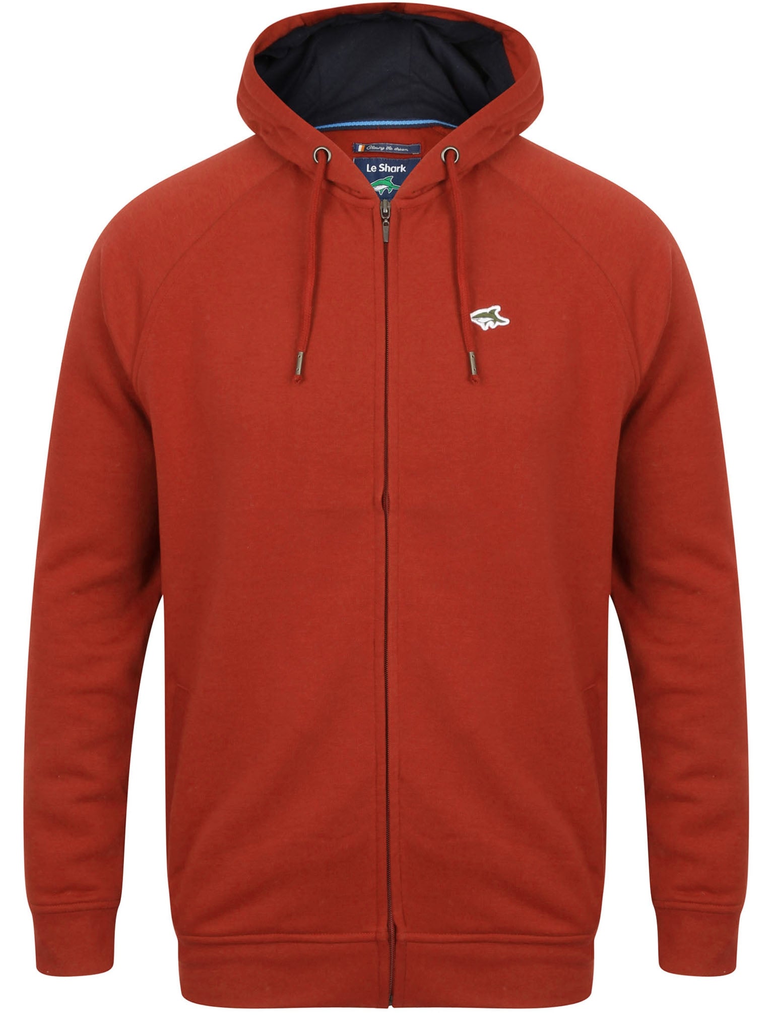 Lombard Zip Through Hoodie in Red Le Shark Tokyo Laundry
