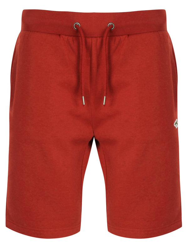 Lorne Brushback Fleece Jogger Shorts in Red - Le Shark