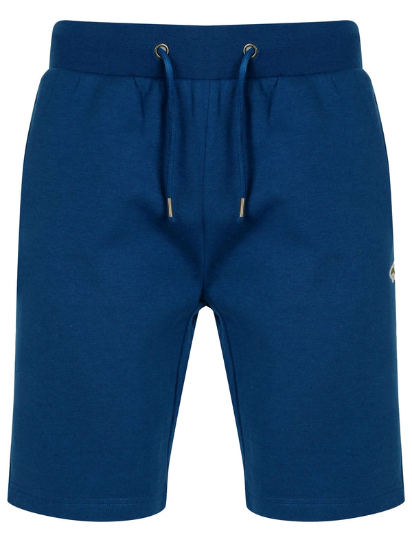 Lorne Brushback Fleece Jogger Shorts in Teal Blue - Le Shark