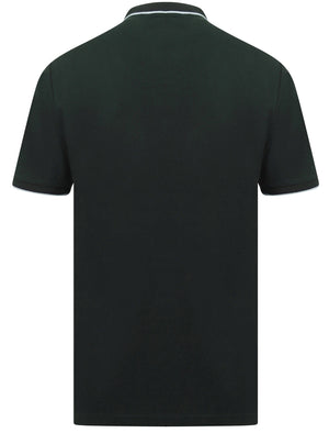 Lytham 2 Colour Block Pique Polo Shirt In Pine Grove - Le Shark