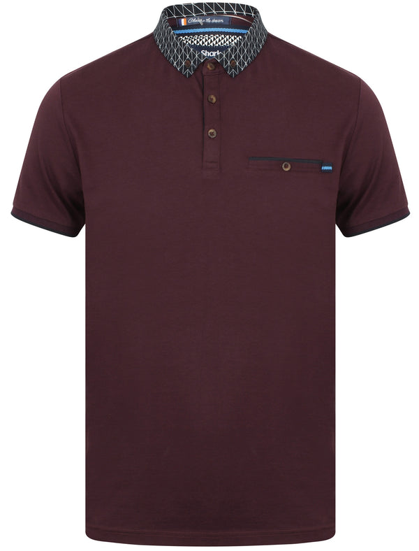 Macbean Cotton Polo Shirt In Aubergine - Le Shark