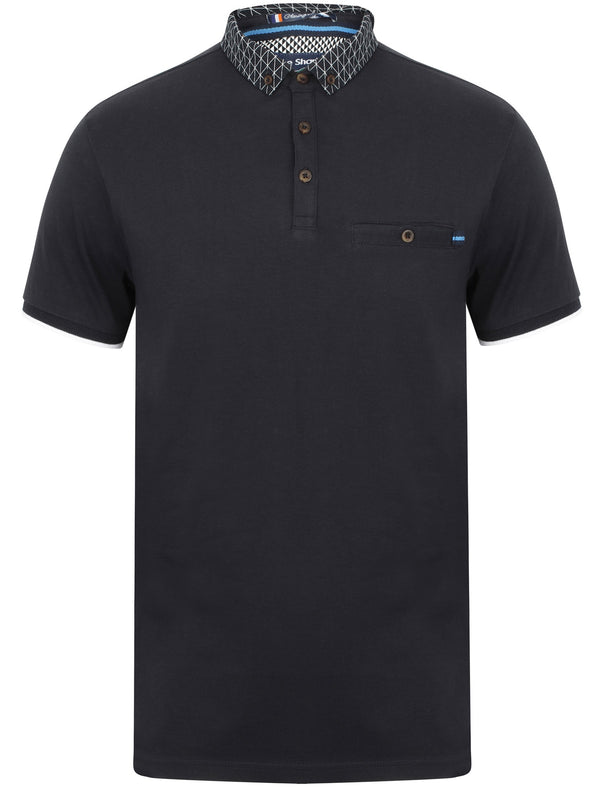 Macbean Cotton Polo Shirt In True Navy - Le Shark