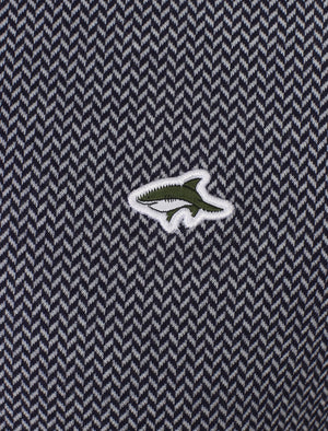 Malvern Jacquard Jersey Polo Shirt In True Navy - Le Shark