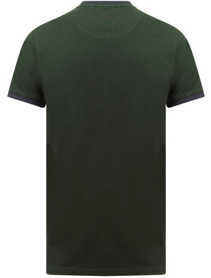 Maryon 2 Cotton Jersey Crew Neck Ringer T-Shirt In Pine Grove - Le Shark