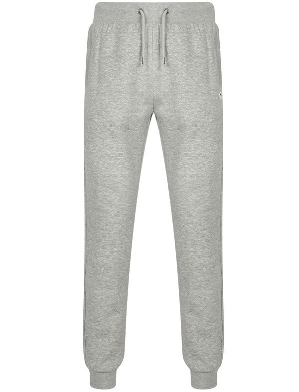 Maynard Cuffed Joggers in Light Grey Marl - Le Shark